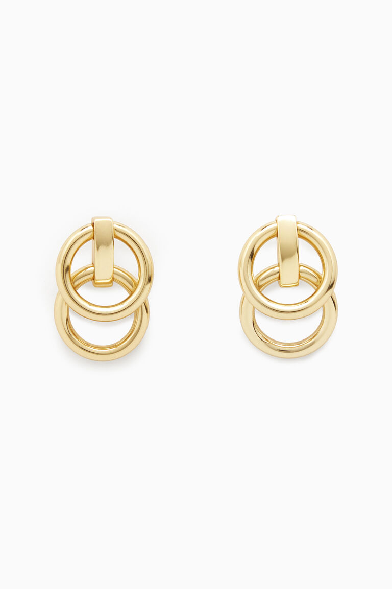 LAYERED HOOP STUD EARRINGS