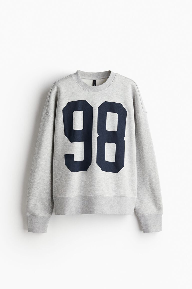 Oversized motif-detail sweatshirt