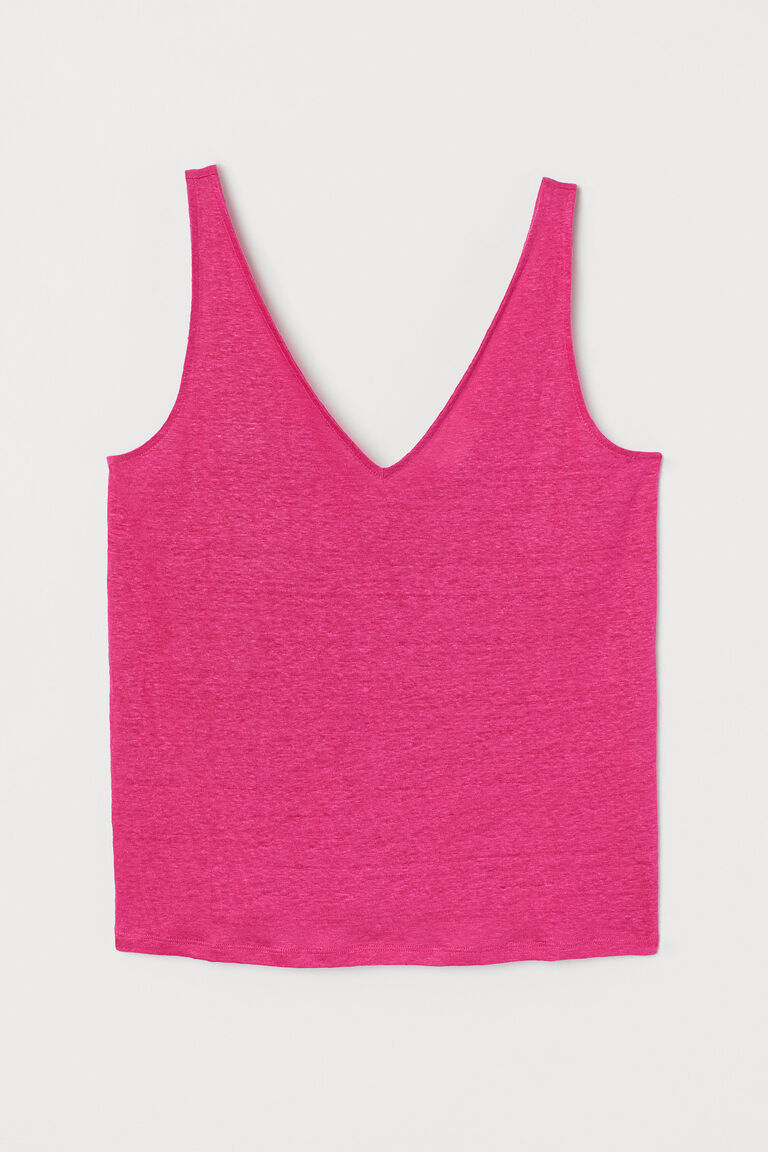 Linen vest top