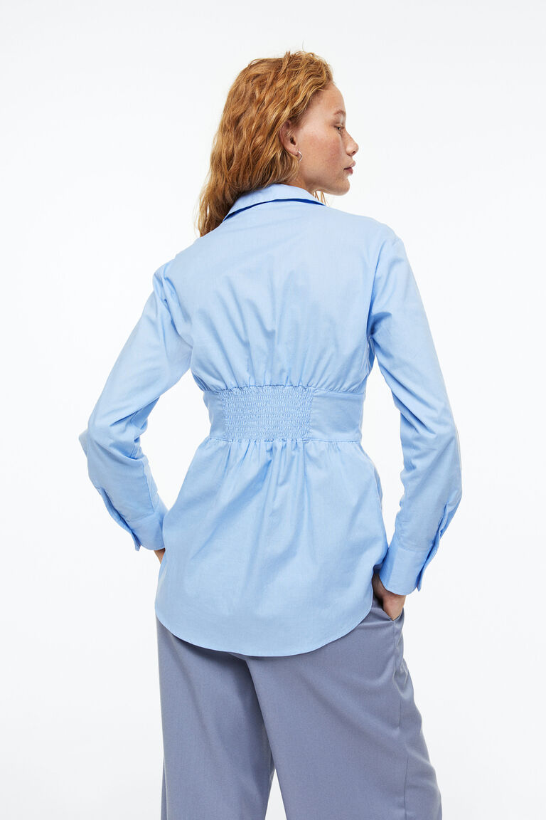 Taperedwaist poplin shirt