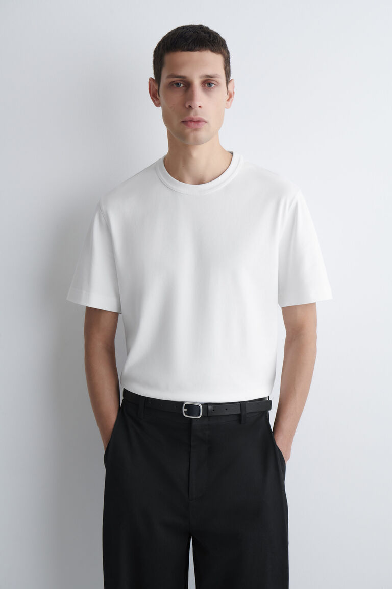 INTERLOCK COTTON CREW-NECK T-SHIRT