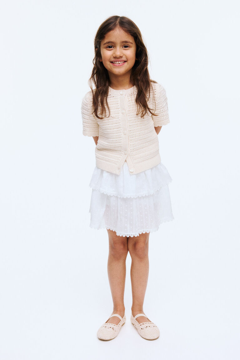 Tiered cotton skort