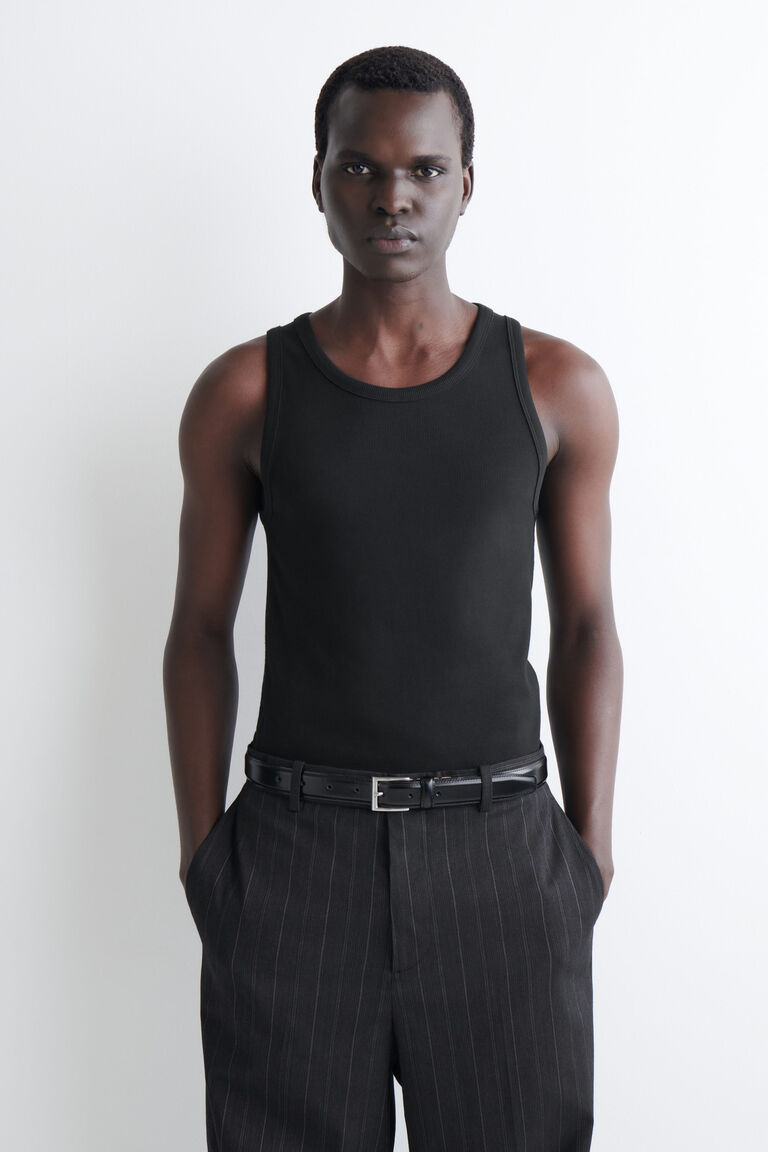 SLIM RIBBED COTTON TANK TOP