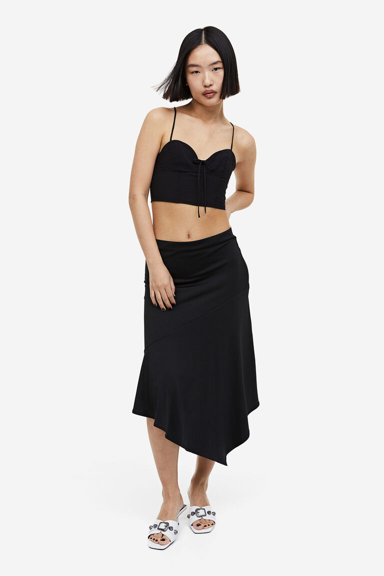 METRO7. Cropped bustier, made in China, women's size S polyester Beige type Vintage Second Hand