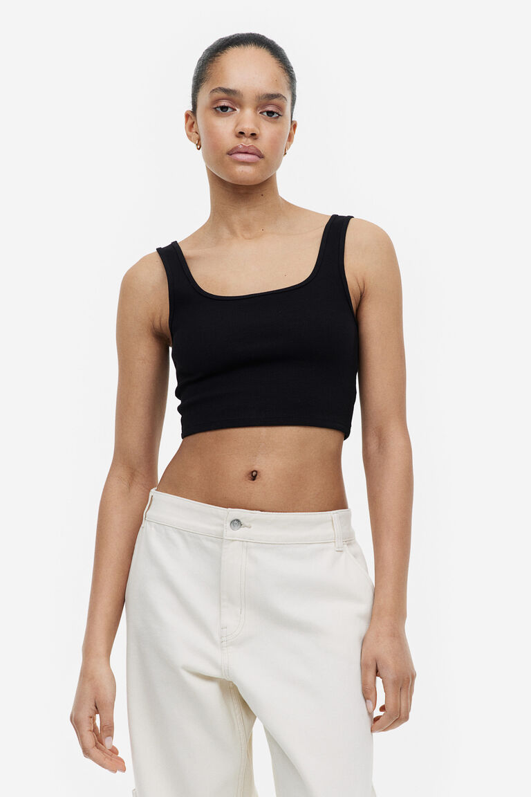 Cropped vest top