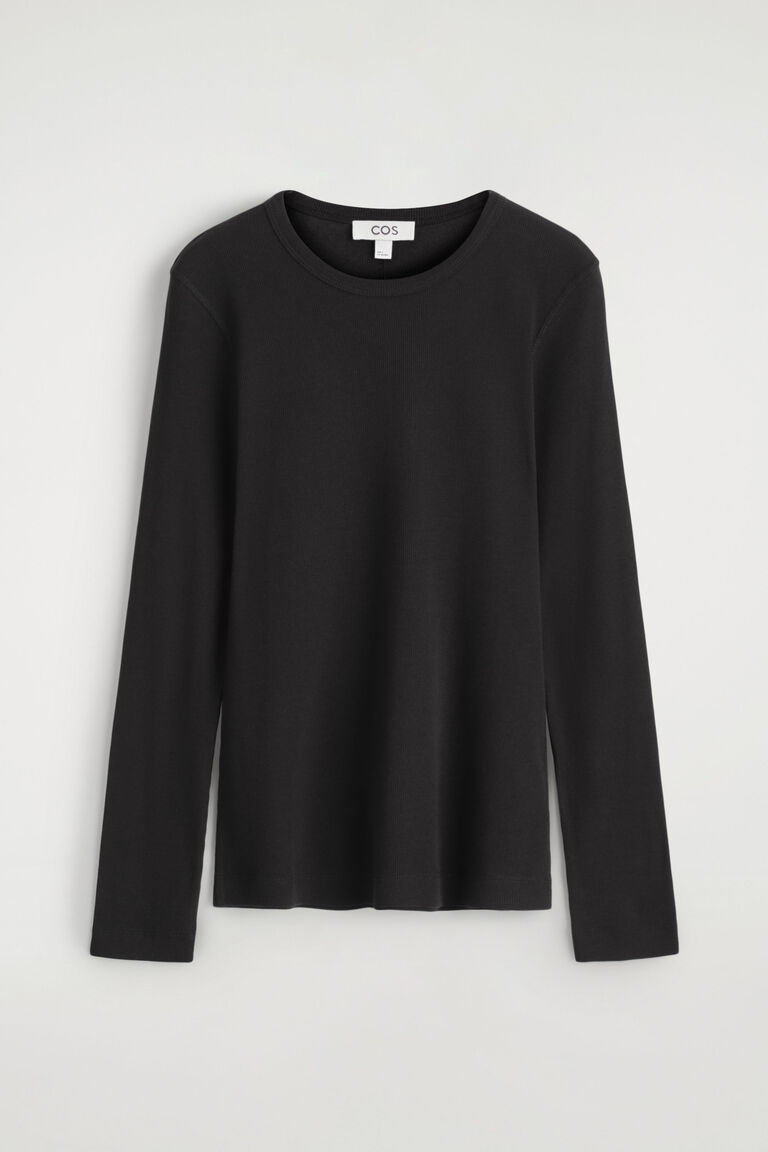RIBBED JERSEY LONG-SLEEVED TOP