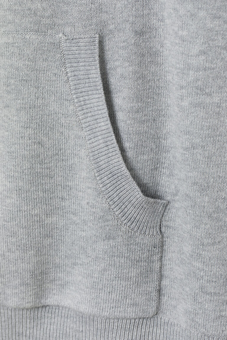 fine knit hooded jacket