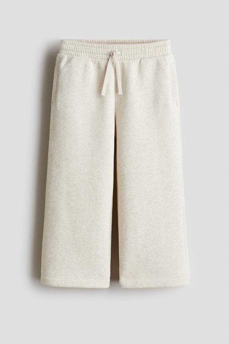 Wide brushed-inside joggers