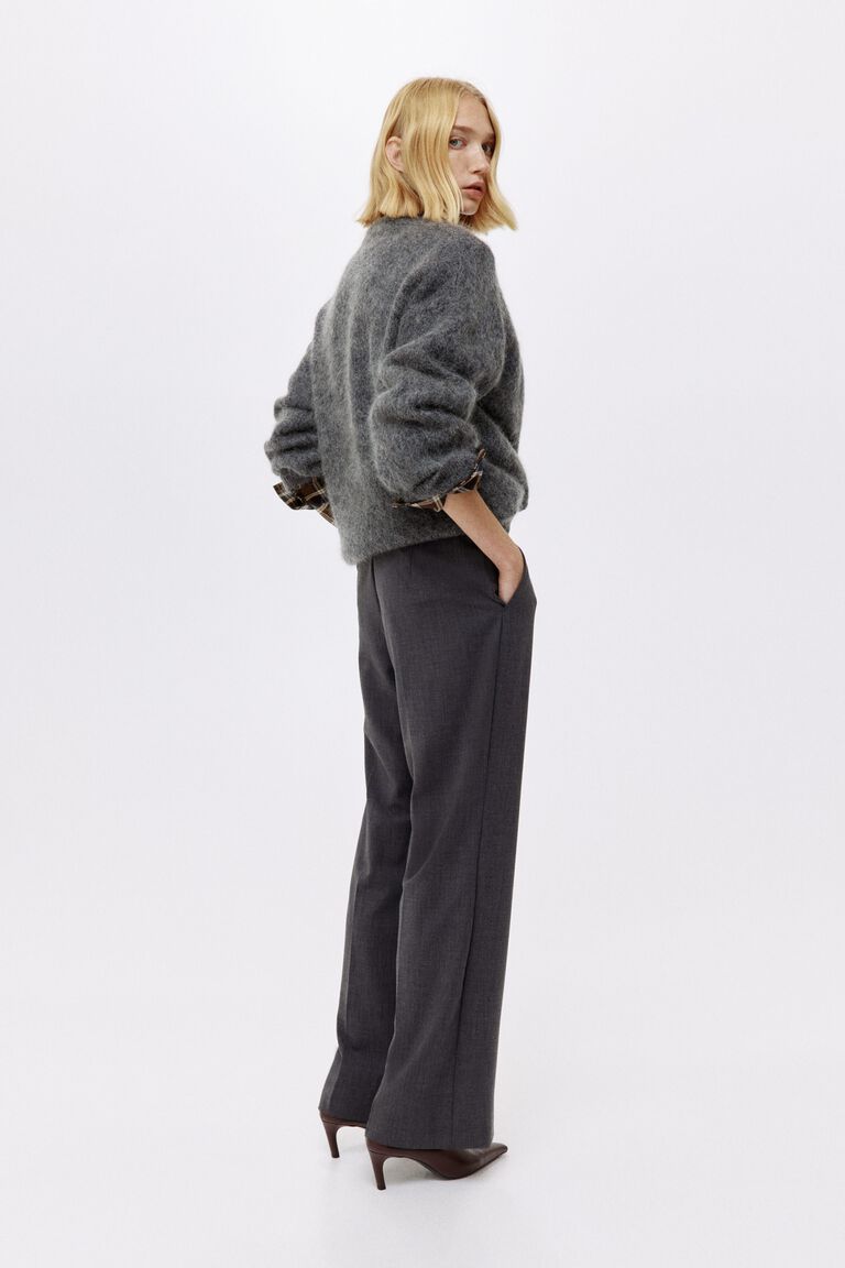 Straight crease-leg trousers