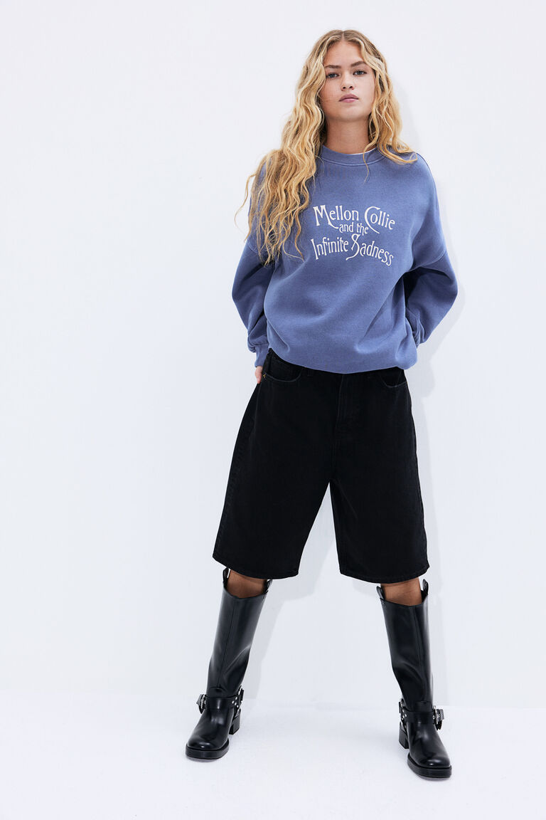 Oversized printed sweatshirt