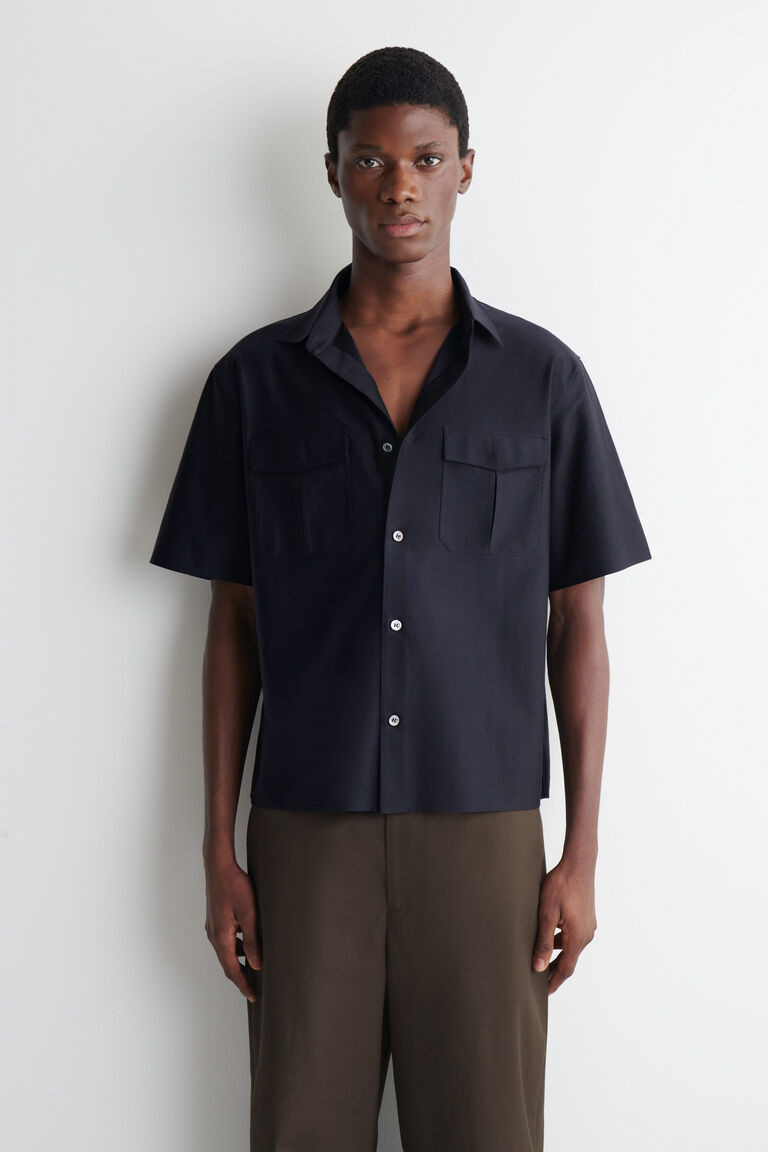 STRIPED COTTON-JACQUARD SHIRT