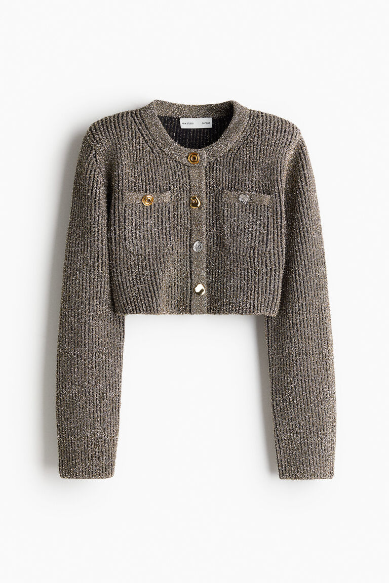 Cardigans / JNBY Woven Irregular H-Line Cropped Cardigan