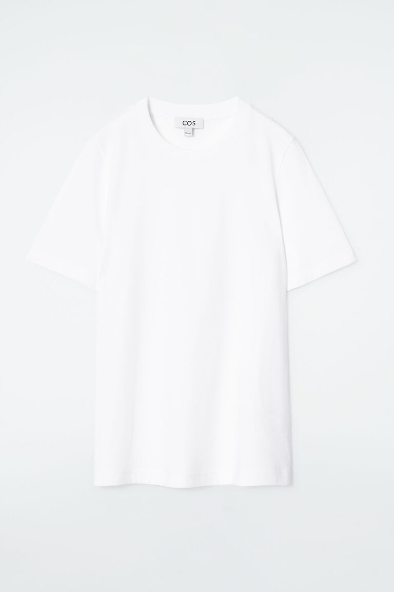 ★PISCESS★Cotton Mesh Slim Fit T-shirt★White★大人気★ SHRUNKEN SLIM T-SHIRT