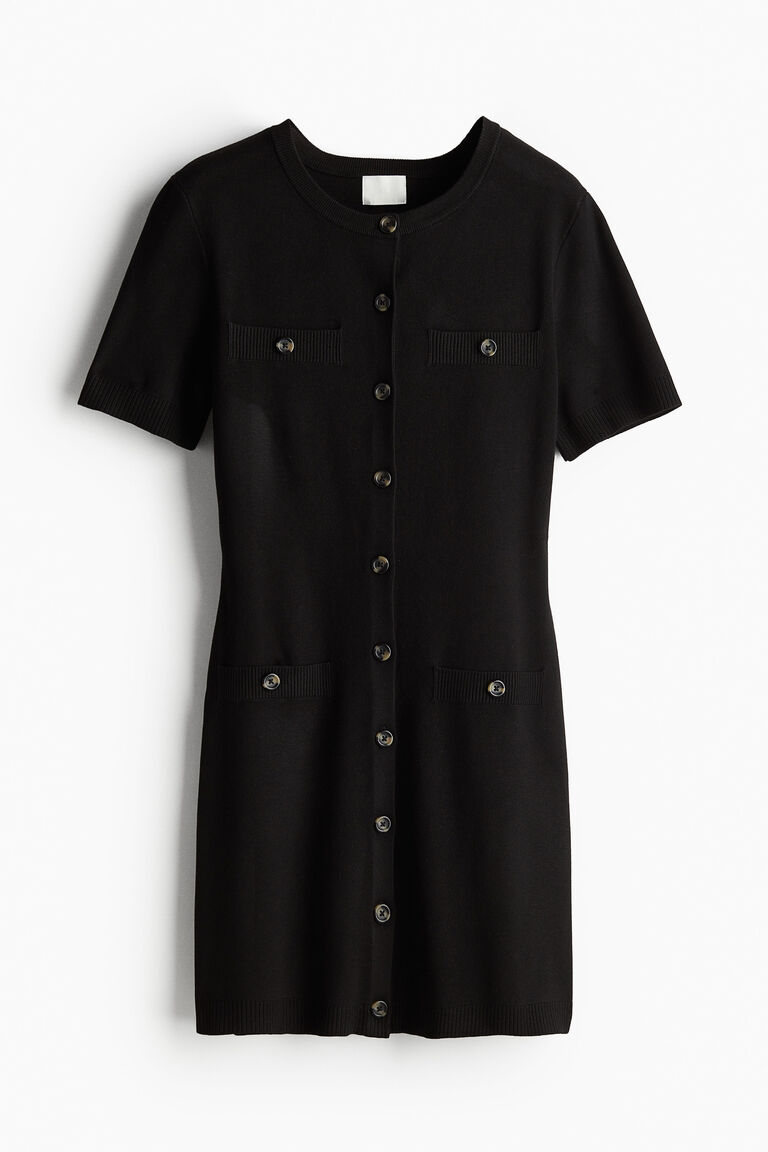 True Craft Short Sleeve Button Front Dress Size M