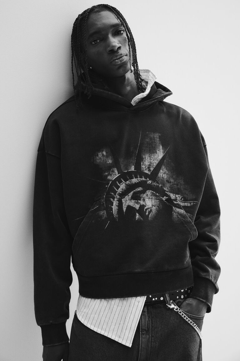 Oversized Fit Printed hoodie