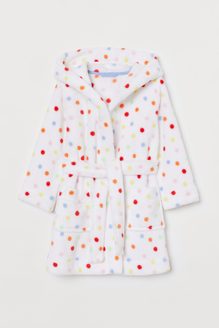 Fleece dressing gown