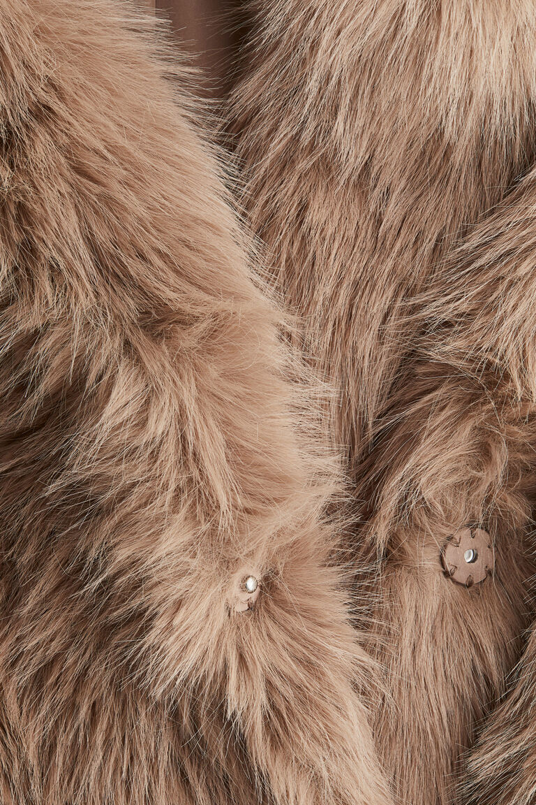 Dark Brown Faux Fur H And M Brown Fur Coat H M Faux Fur Collar Jacket