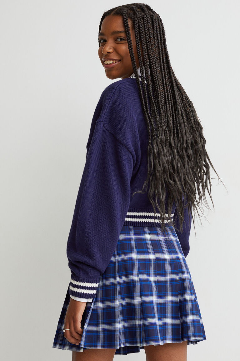 Double Take Rib-Knit Plunge Raglan Sleeve Cardigan