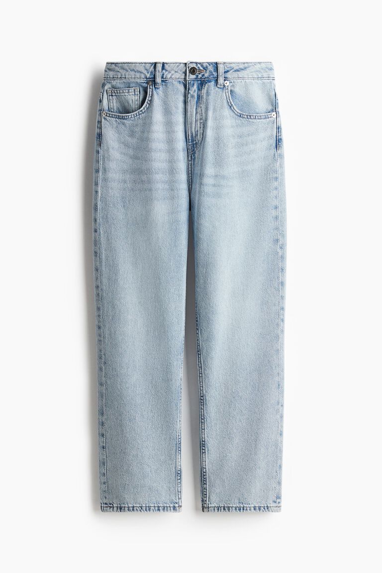 Lanc 3D High Waist Straight Jeans