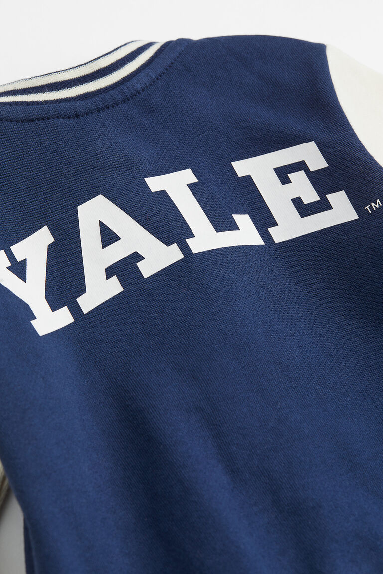 Printed baseball jacket