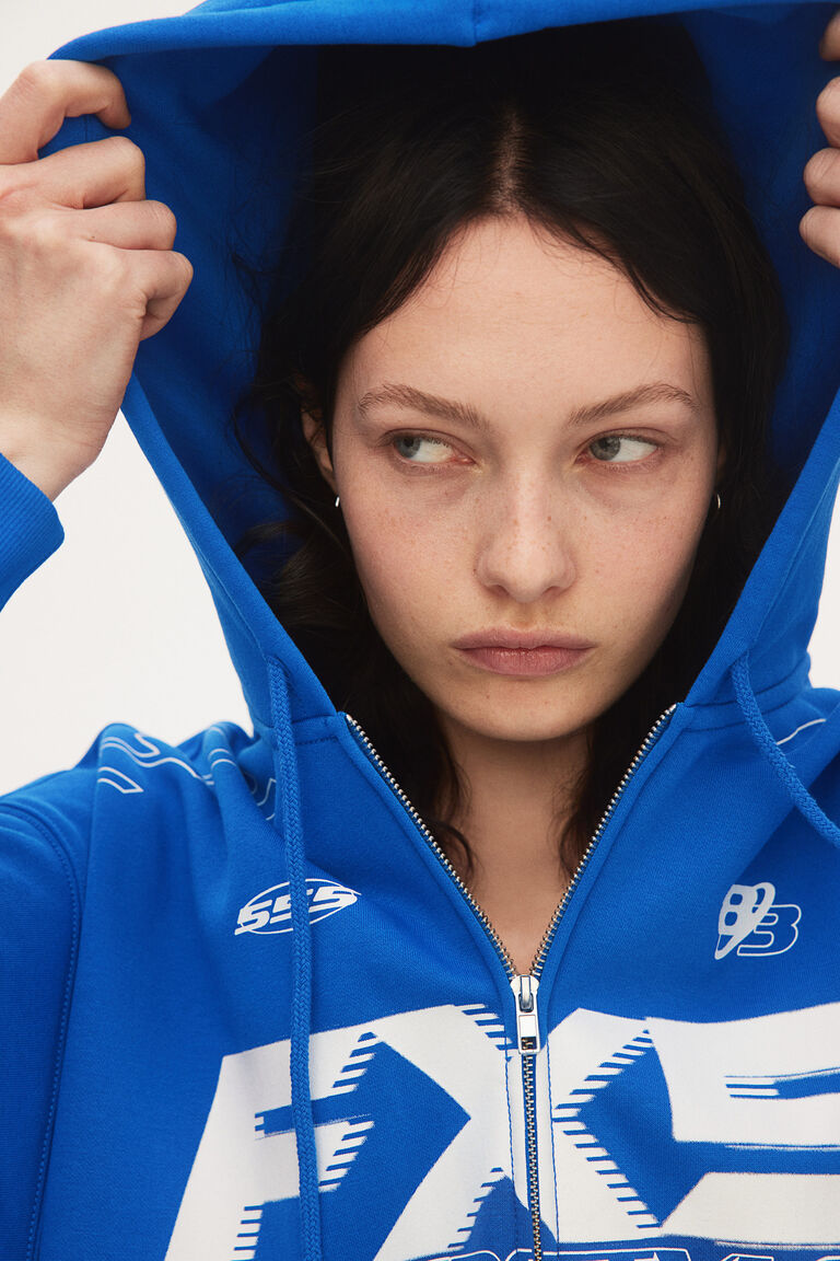 Oversized zip-through hoodie