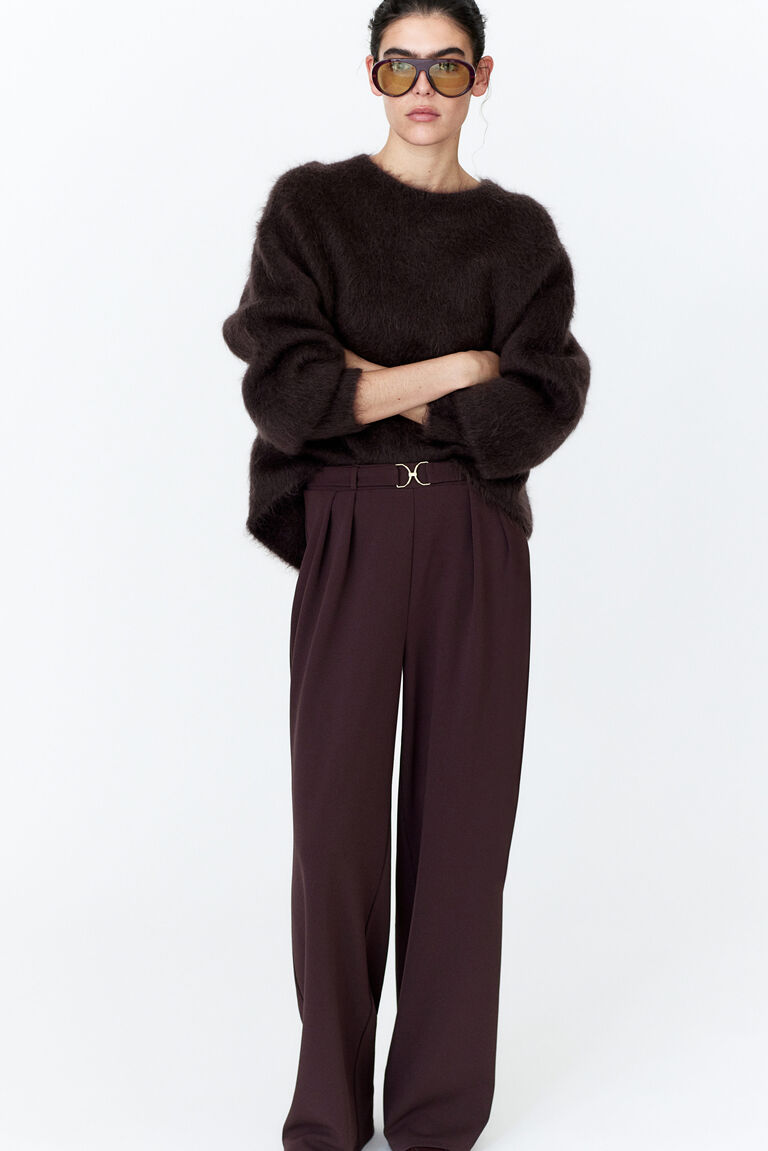 Buckle-detail tailored trousers