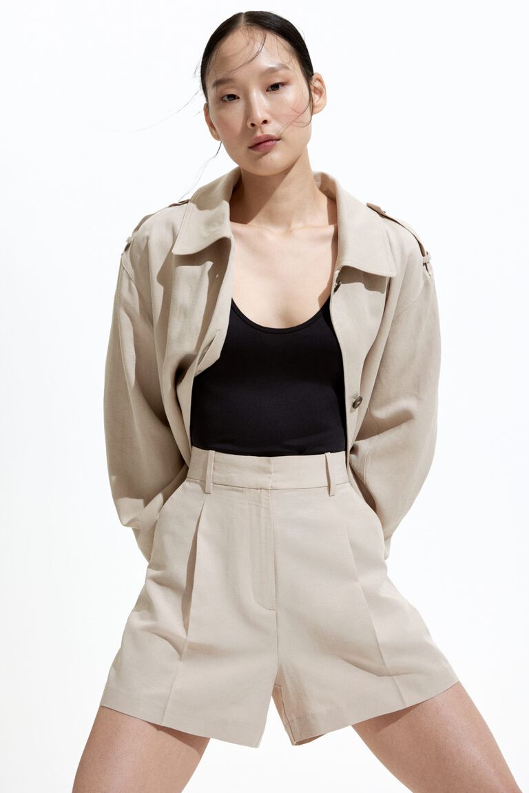 Ammora - Effortless Linen Blend Shorts