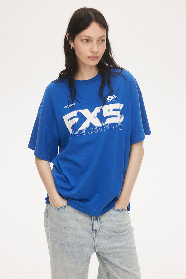 Oversized motif-detail T-shirt