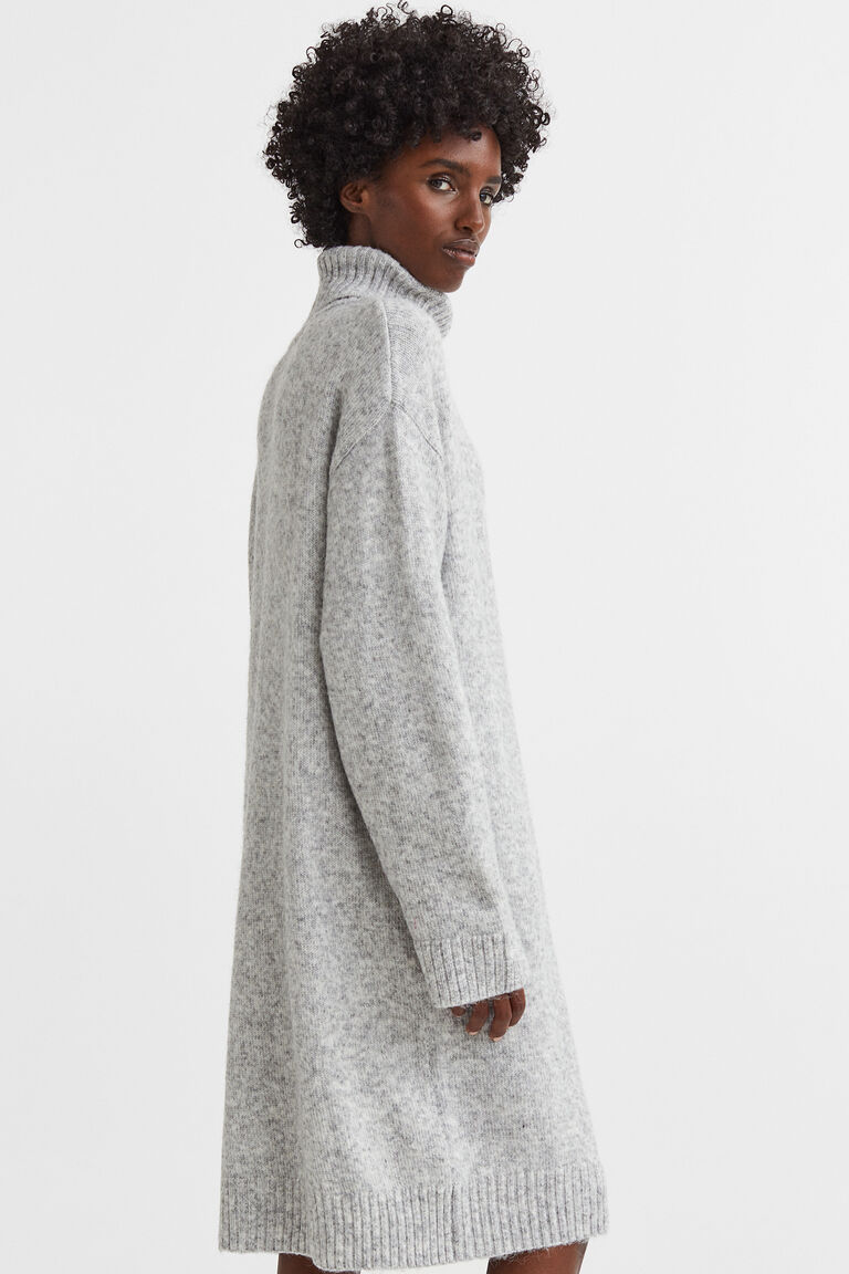 0600~Polo Neck AMARIS Wool Tee Dress main image 1