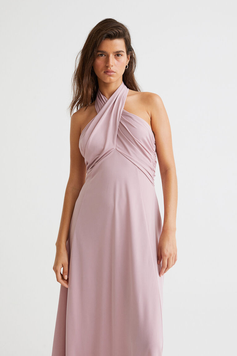 Halterneck Colour Contrast Dress main image 0