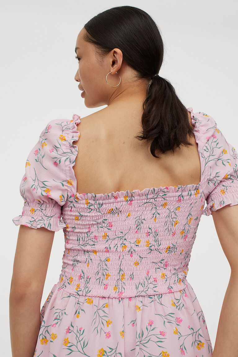 H&m pink smock dress Clearance
