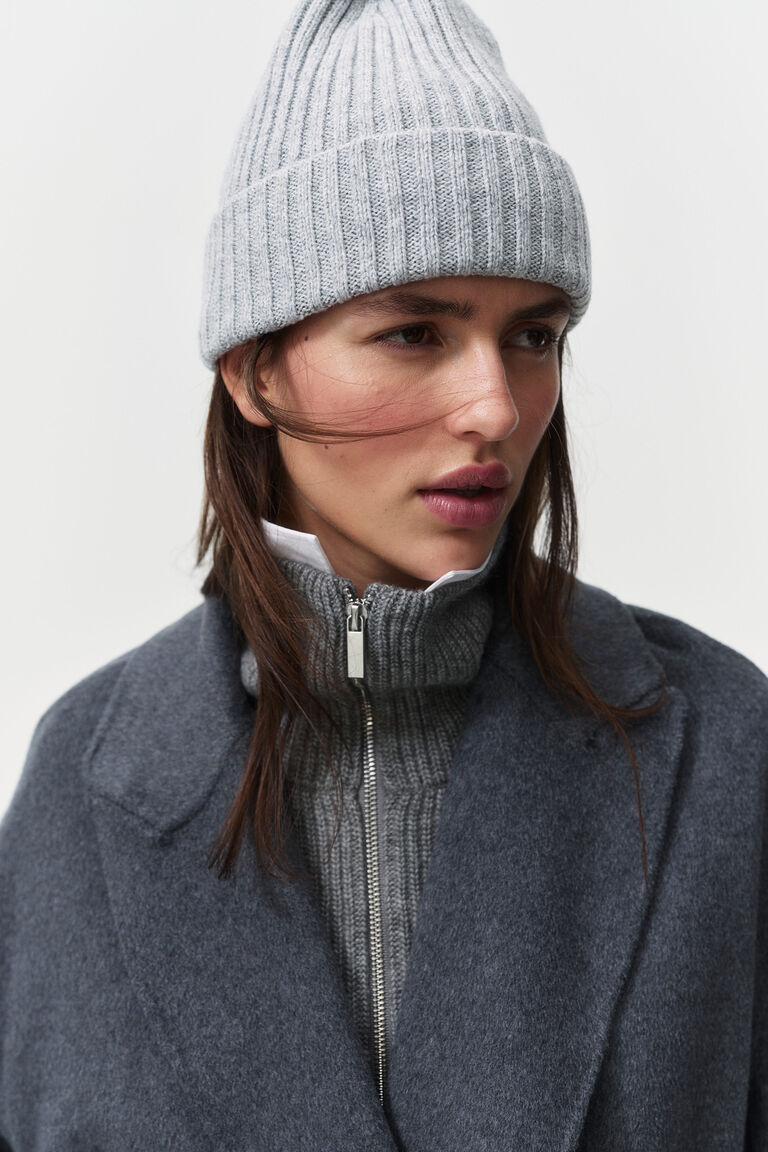 Rib-knit beanie
