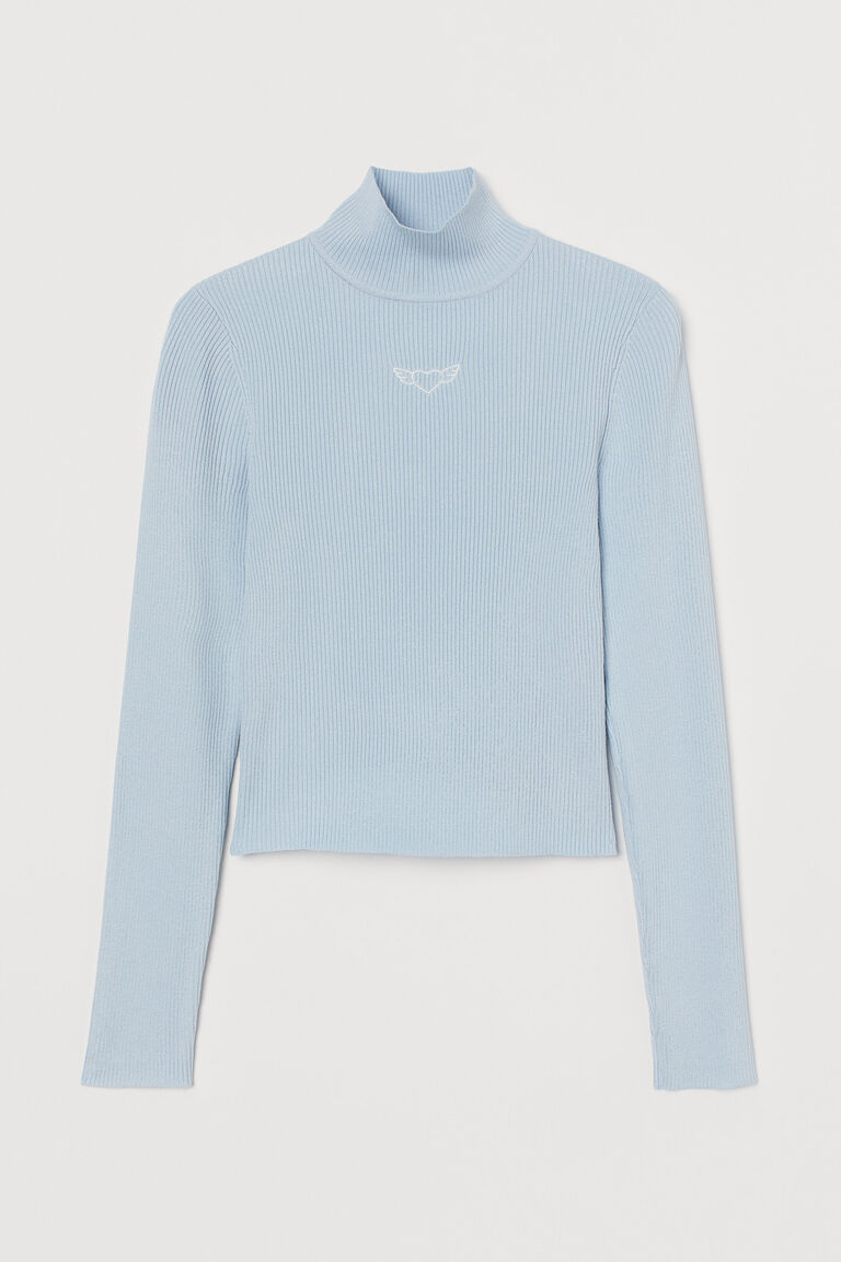 Fitted turtleneck jumper