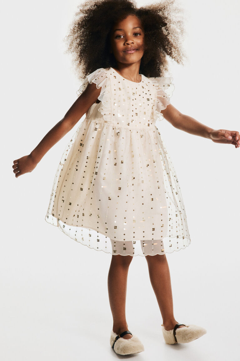 Sequined tulle dress