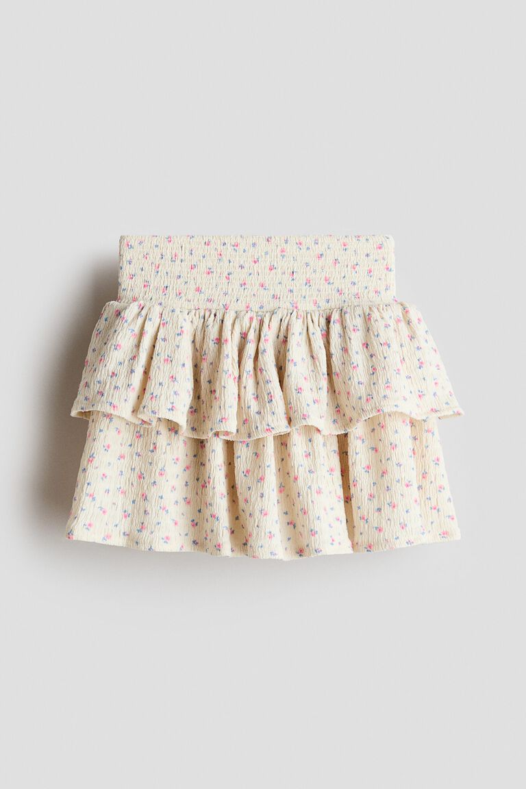 Printed tiered skort