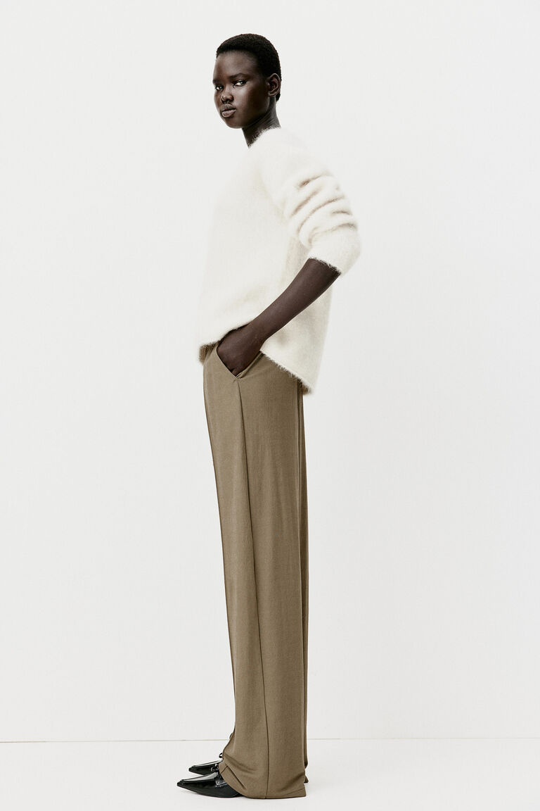 High waisted tailored pants