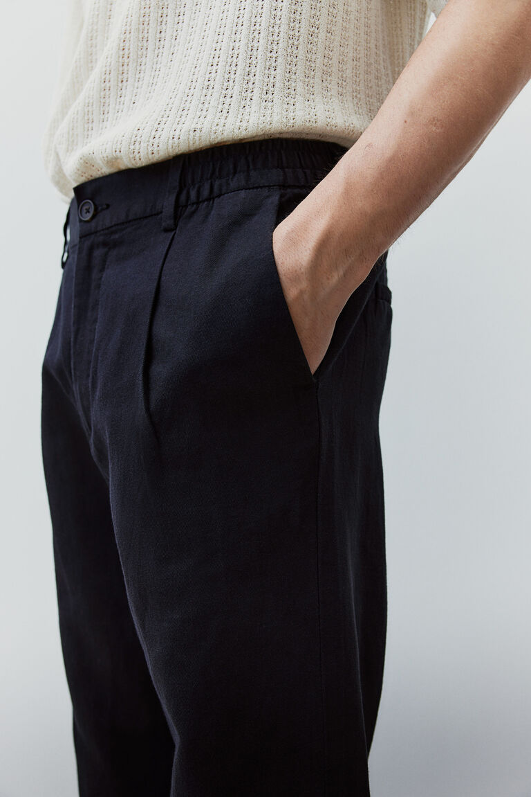 linen and cotton blend trousers main image 1