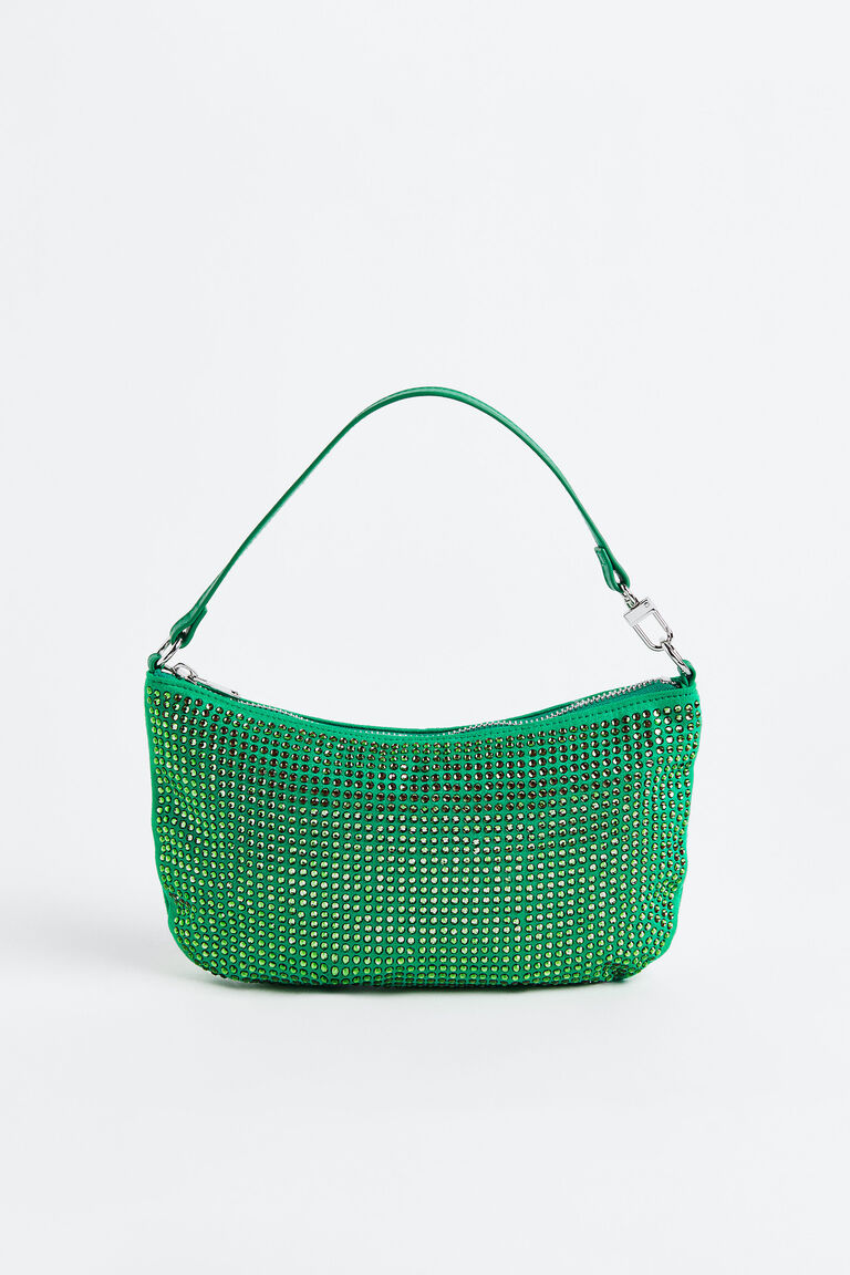 Rhinestoneembellished shoulder bag