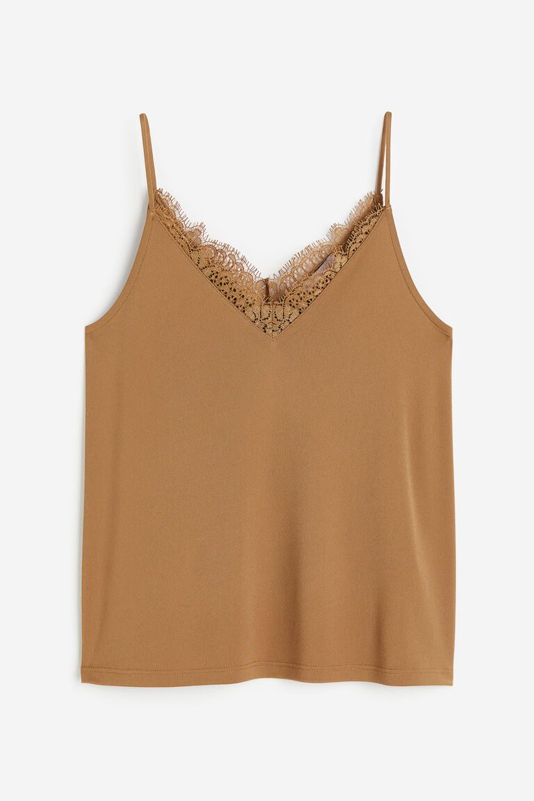 Lacetrimmed cami top
