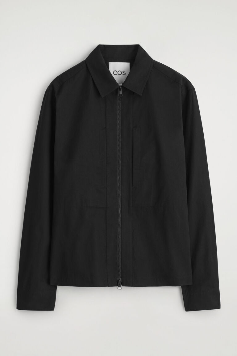 COTTON ZIPPED OVERSHIRT