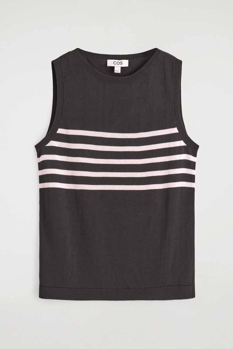 STRIPED KNITTED TANK TOP