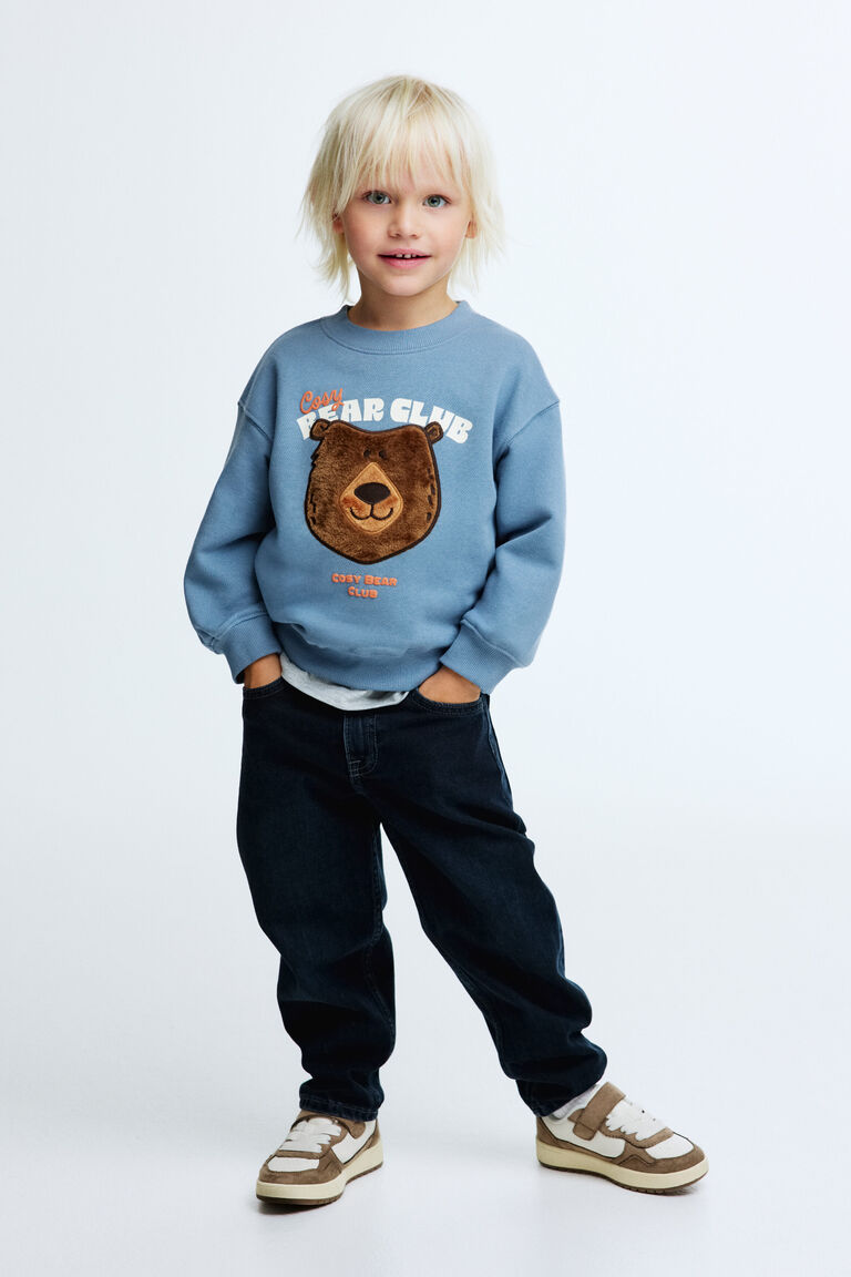 Printed crew-neck sweatshirt