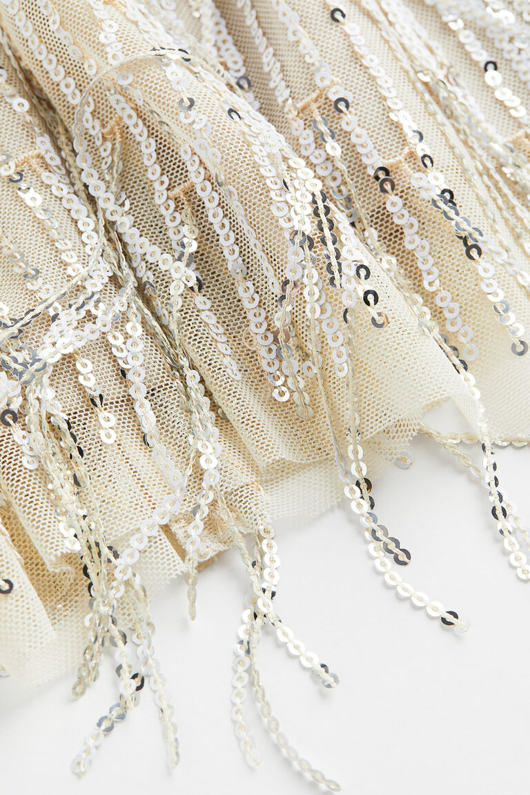 Fringe Hem Sleeveless Knit Dress