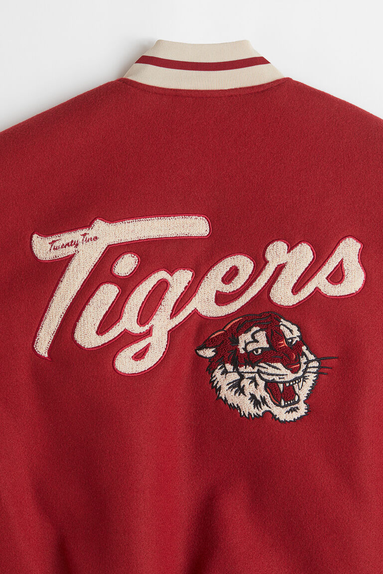 Embroidered baseball jacket