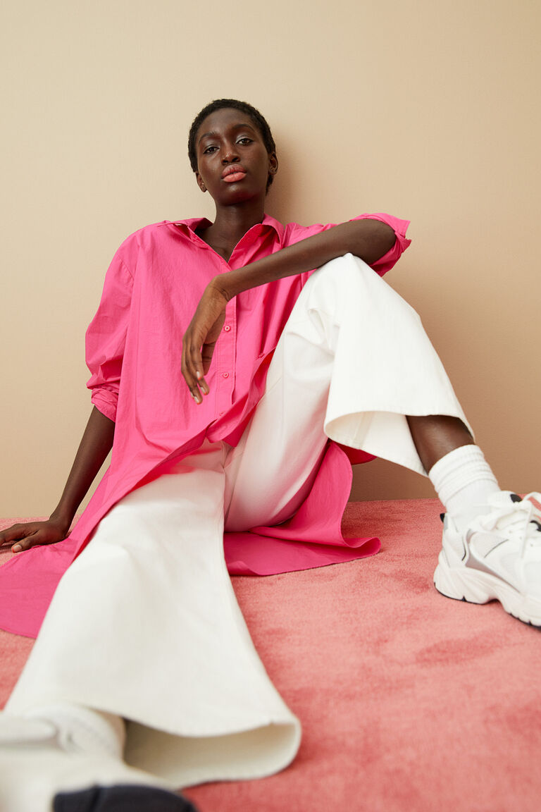 H&m pink dress shirt Clearance