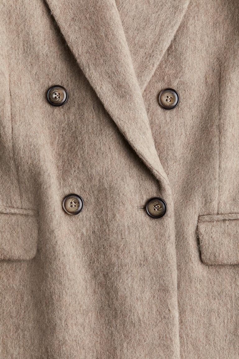 【送料&関税込】ChloAC Cream Hemp Blend Blazer Linen-blend Blazer - Light beige - Ladies | H&M US