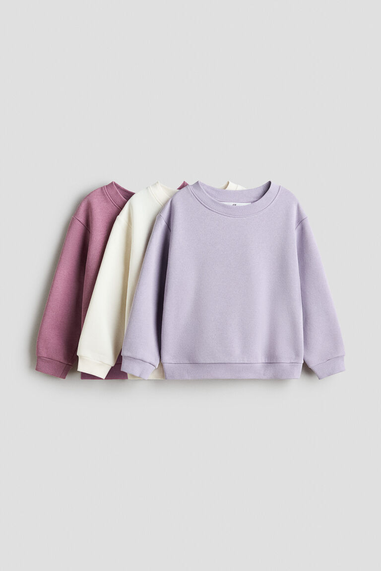 3-pack brushed-inside sweatshirts