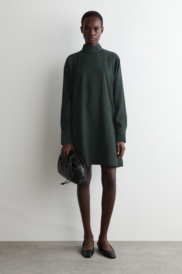 BATWING-SLEEVE MINI DRESS