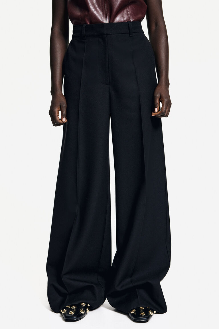 Tailored crease-leg trousers