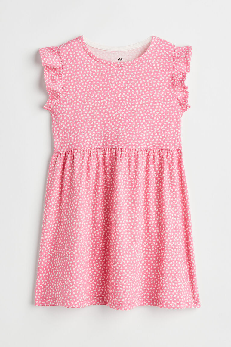 Robe Fille DKNY à Motifs Rose Vif - Taille L - Neuf Avec étiquettes